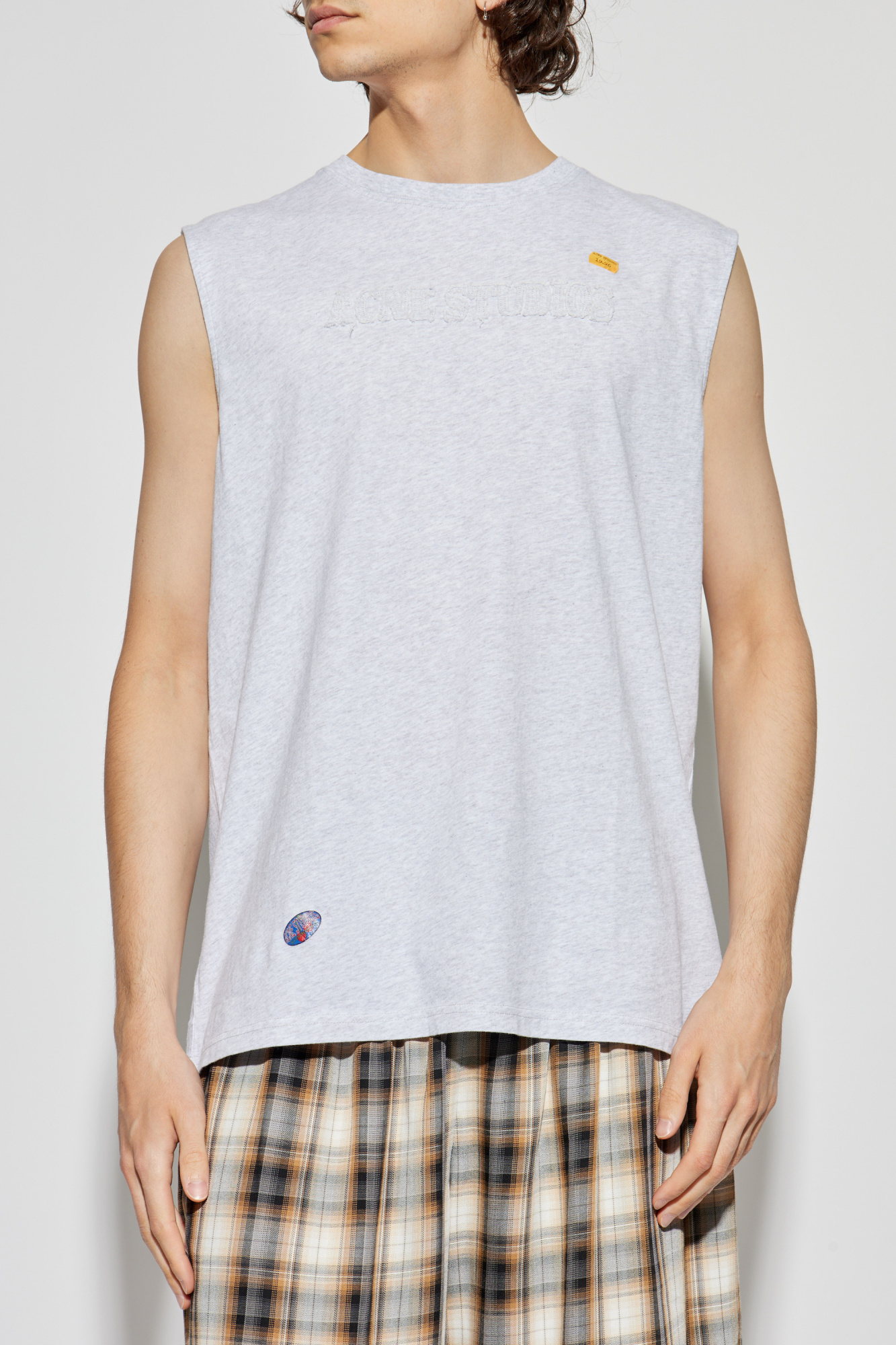 Tシャツ・カットソー Acne Studios Anello In Argento Acne Studios - T-shirt stamp logo - Relaxed fit - Optic White